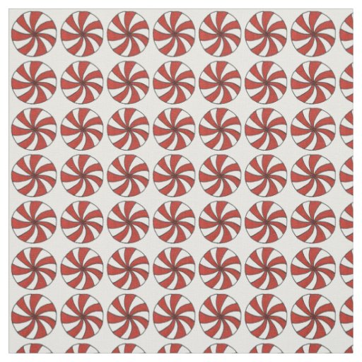 Peppermints Mint Candy Mints Christmas Xmas Print Fabric