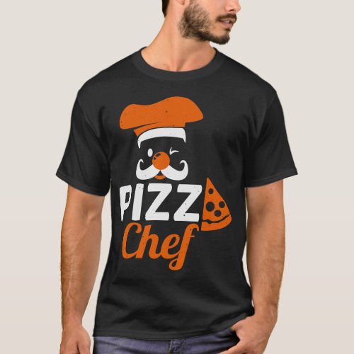 Pepperoni and Cheese Pizza Chef T_Shirt