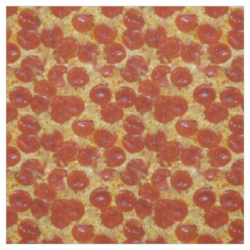 Pepperoni and Cheese Pizza Fabric