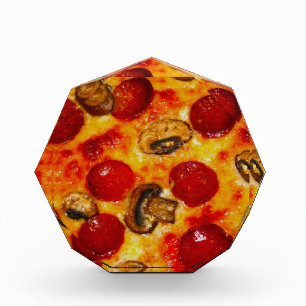 Pepperoni and Mushroom Pizza Acrylic Award
