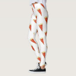Pepperoni Cheese Pizza Slice Italian Food Slices Leggings<br><div class="desc">Leggings feature an original watercolor illustration of a slice of hot cheese and pepperoni pizza.</div>