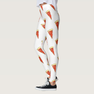 Pepperoni Cheese Pizza Slice Italian Food Slices Leggings