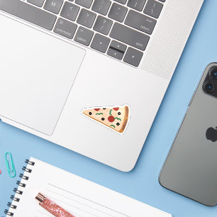 Pepperoni Olive And Green Pepper Pizza Slice Sticker