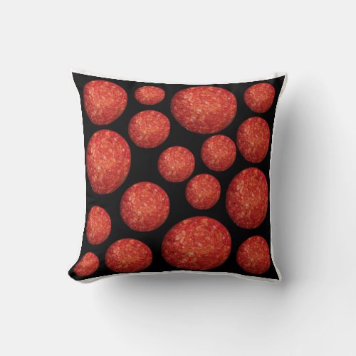 Pepperoni pattern throw pillow
