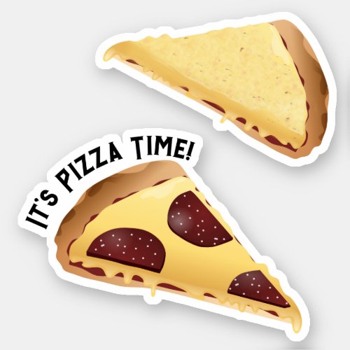 Pepperoni Pizza and Cheese Pizza Sticker