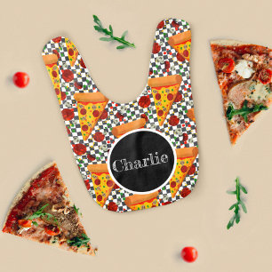 Pepperoni Pizza Baby Bib