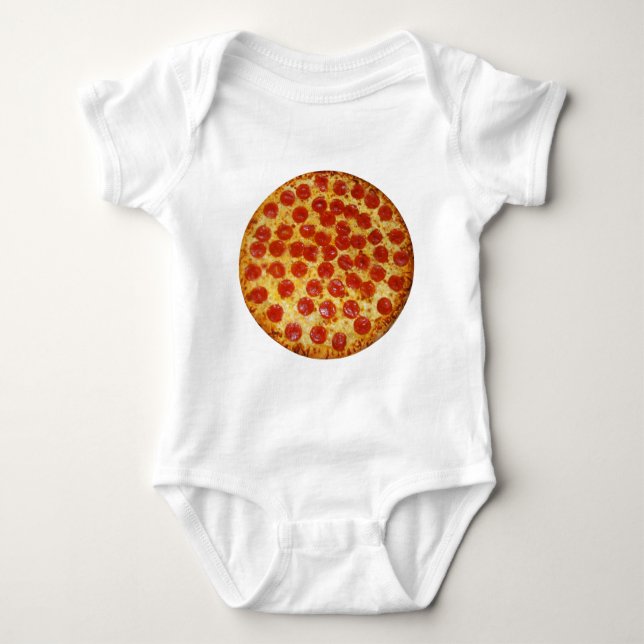 Pepperoni Pizza Baby Bodysuit (Front)