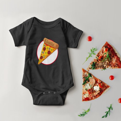 Pepperoni pizza  baby bodysuit