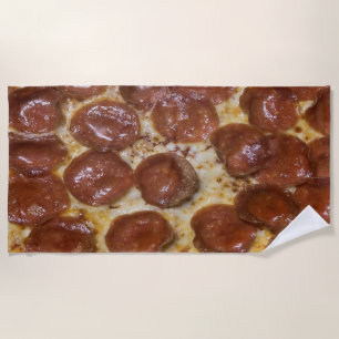 Pepperoni Pizza Beach Towel