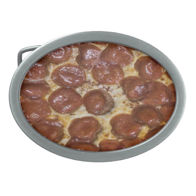 Pepperoni Pizza Belt Buckle (Front)