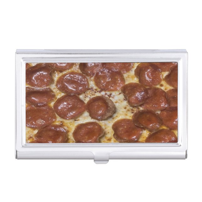 Pepperoni Pizza Business Card Case (Front)