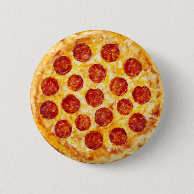 pepperoni pizza button for all pizza lovers | Zazzle