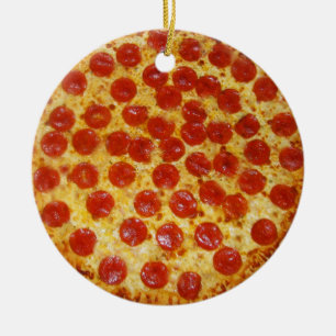 Pepperoni Pizza Ceramic Ornament