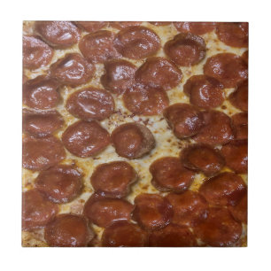 Pepperoni Pizza Ceramic Tile