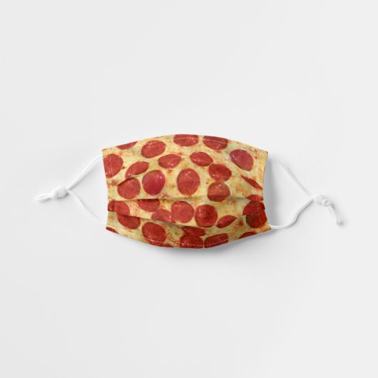 Pepperoni Pizza Cheese Slice Kids Cloth Face Mask (Front, Unfolded)