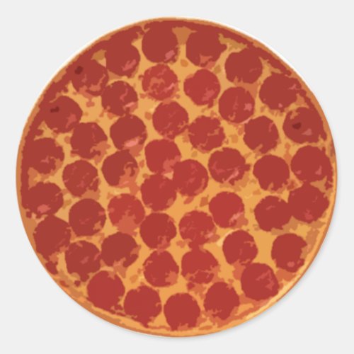 Pepperoni Pizza Classic Round Sticker