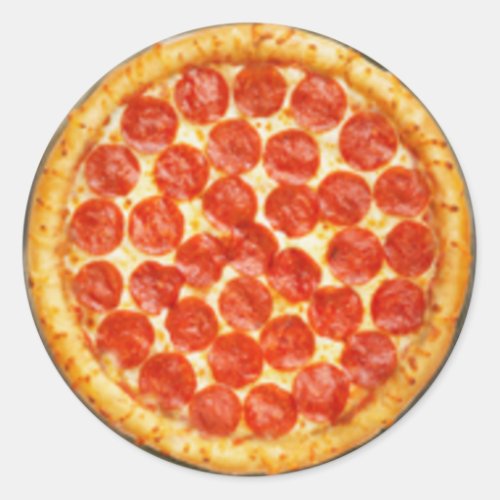 Pepperoni Pizza Classic Round Sticker