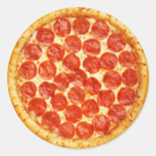 Pepperoni Pizza Classic Round Sticker