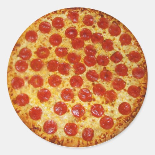 Pepperoni Pizza Classic Round Sticker