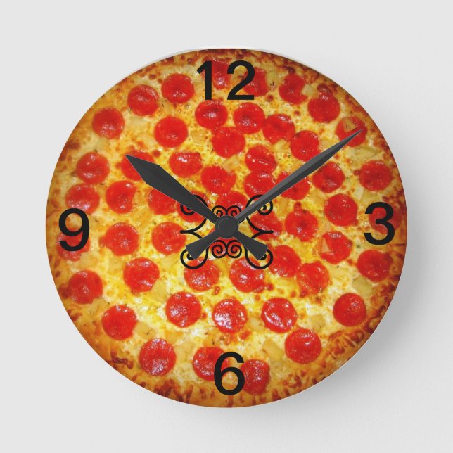 Pepperoni pizza clock (Front)
