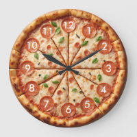 Pepperoni Pizza Clock - Fresh Baked Pizza Clock