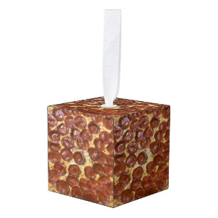 Pepperoni Pizza Cube Ornament