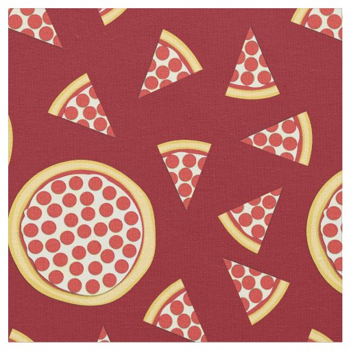 Pepperoni Pizza Cute Food Kids Fabric