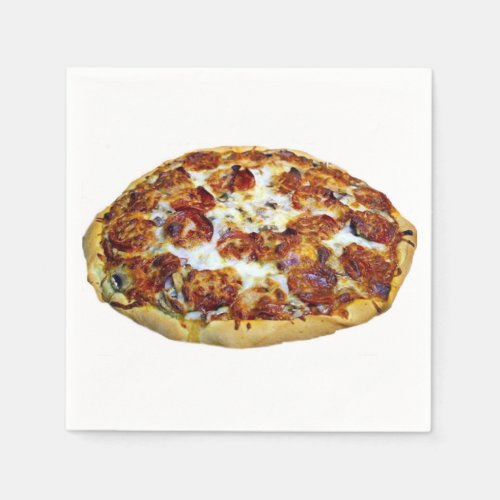 Pepperoni Pizza design paper napkins