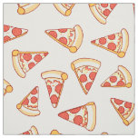 Pepperoni Pizza Drawing Pattern Cotton Fabric