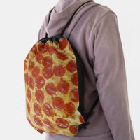 Pepperoni Pizza Drawstring Bag