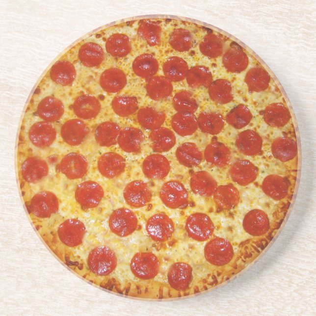 Pepperoni Pizza Drink Coaster (Front)