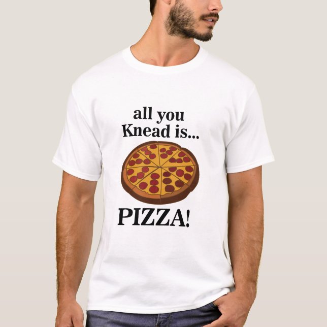 Pepperoni Pizza Food Funny T-Shirt (Front)