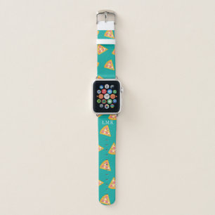 Pepperoni Pizza Fun Monogrammed Apple Watch Band