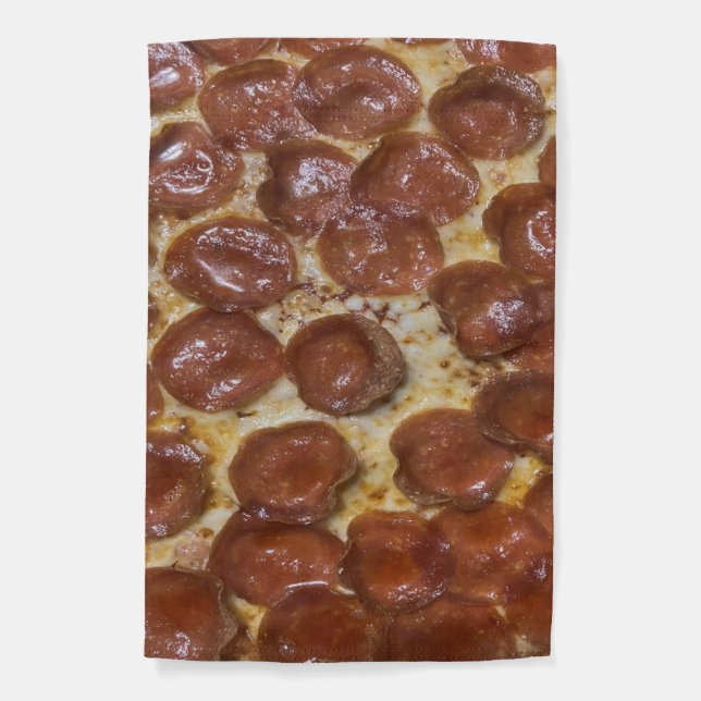 Pepperoni Pizza Garden Flag (Front)