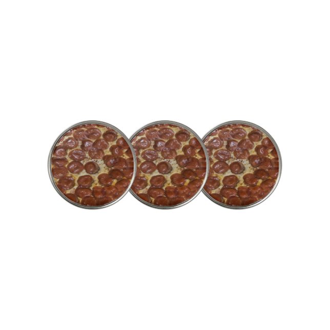 Pepperoni Pizza Golf Ball Marker (3 Up)