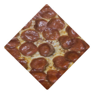 Pepperoni Pizza Graduation Cap Topper