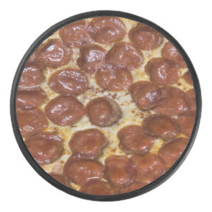 Pepperoni Pizza Hockey Puck