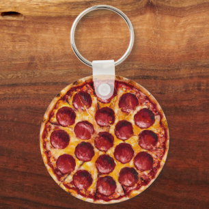Pepperoni Pizza Keychain