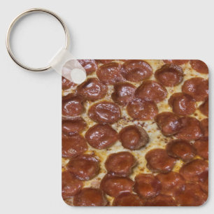 Pepperoni Pizza Keychain