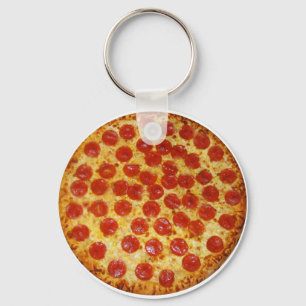 Pepperoni Pizza Keychain