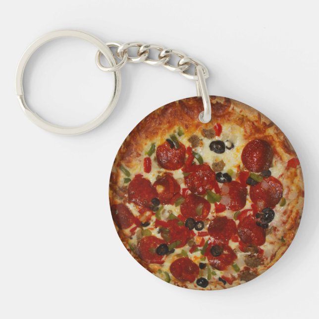 Pepperoni Pizza Keychain (Front)