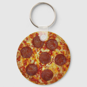 Pepperoni Pizza Keychain