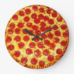 Pepperoni Pizza Large Clock