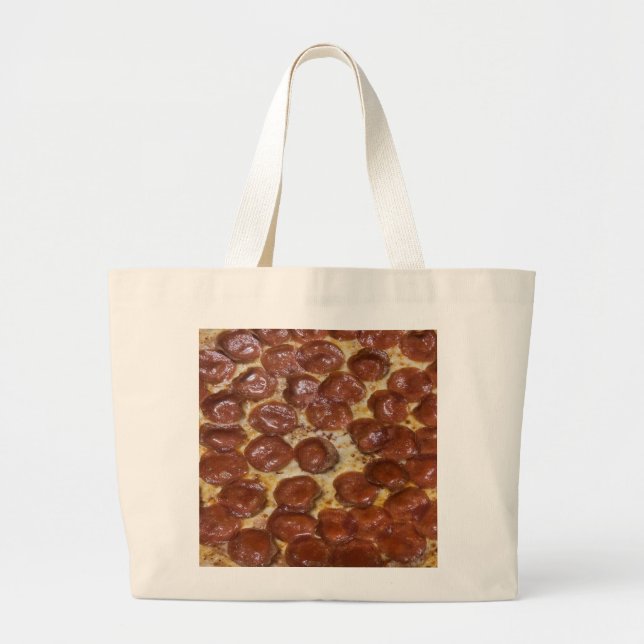 Pepperoni Pizza Large Tote Bag (Front)