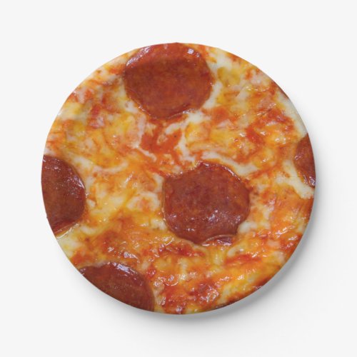 Pepperoni Pizza Paper Plates