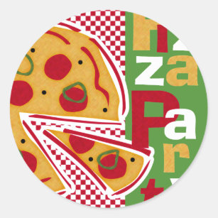 Pepperoni Pizza Party Classic Round Sticker