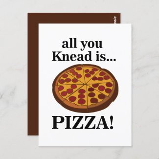 Pepperoni Pizza Party Funny Postcard