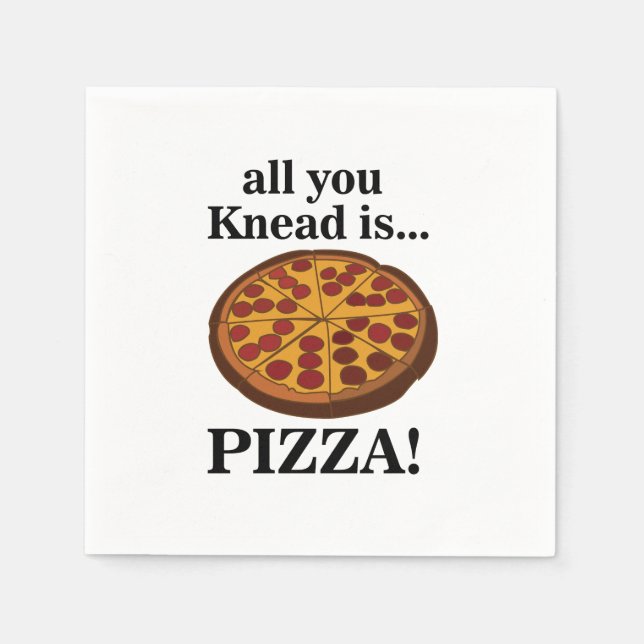 Pepperoni Pizza Party  Napkins (Front)