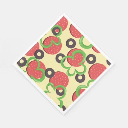 Pepperoni Pizza Party Paper Napkins