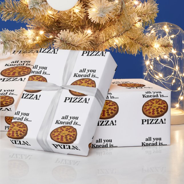 Pepperoni Pizza Party Wrapping Paper (Holidays)
